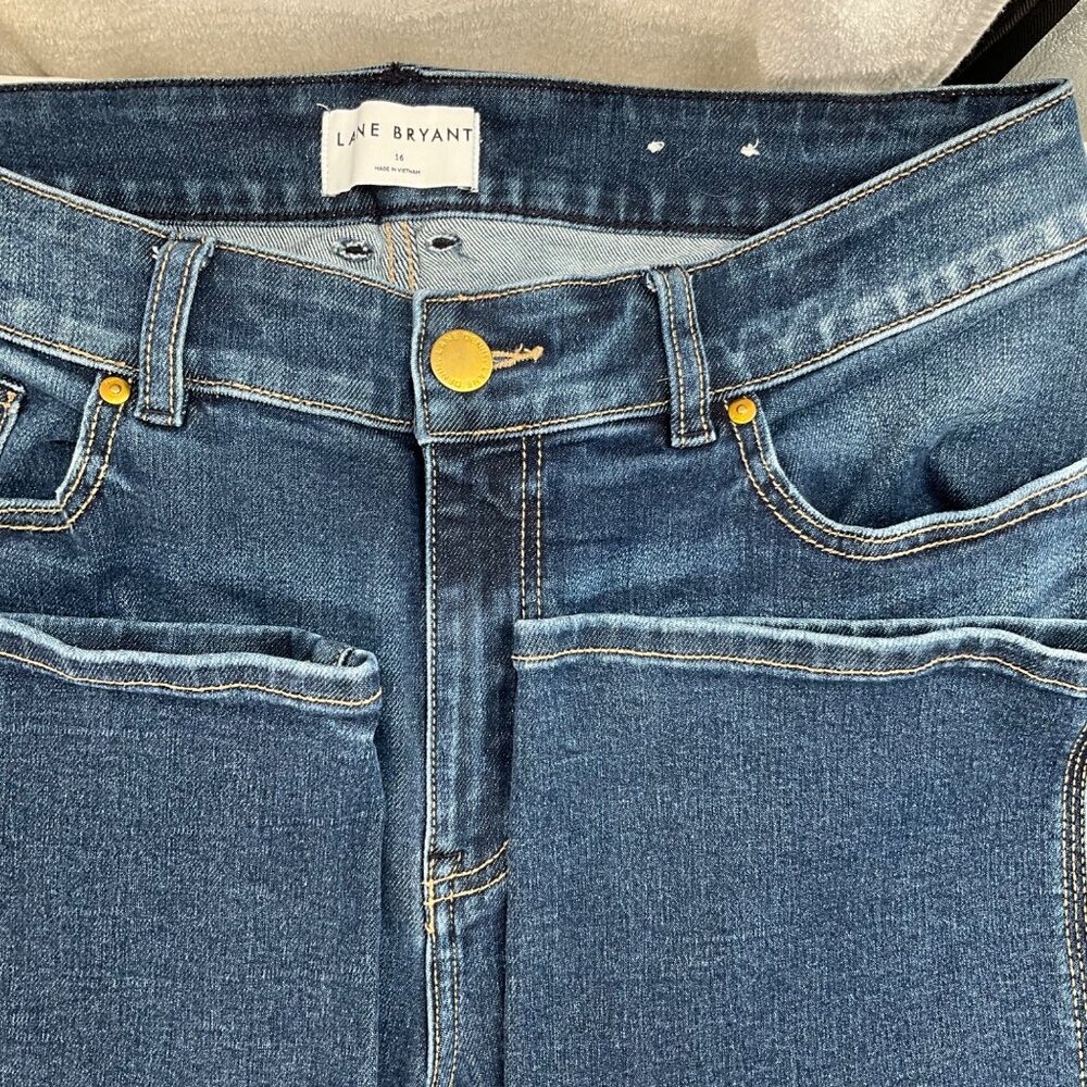 Lane Bryant Women's 16 Medium Wash Straight fit‎ Denim Jeans